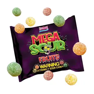 Barnetts - Mega Sour Candy Fruits 104g - Trendy Sweet Bags - Traditionally Handmade Sweets - Sour Coating Lasts 20 Seconds - Candies for Party Bag, Gift Hamper, or Hamper Box
