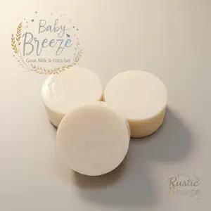 3-Pack Baby Breeze Soap Set - Gentle Goat Milk, Colloidal Oatmilk Powder & Honey Body Care Cleanser, Moisturizing Hydrating for Sensitive Skin, Safe Gift for Kids