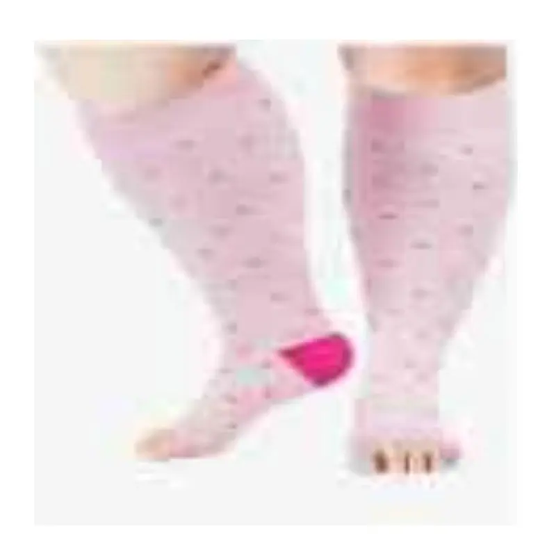 Plus Size Open Toe Compression Socks 15-20mmHg Wide Calf Knee High Support for Women Men Everyday Use Plus Size Open Toe Compression Socks 15-20mmHg Wide Calf Knee High Support for Women Men Everyday Use