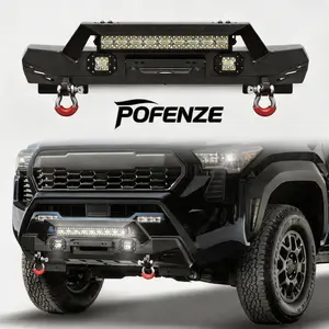 POFENZE-NADIA Tundra Front Bumper for 2024-2026 Toyota Tacoma, w/LED Lights, D-rings andLicensePlate Bracket car accessories men rigid industries fck bars