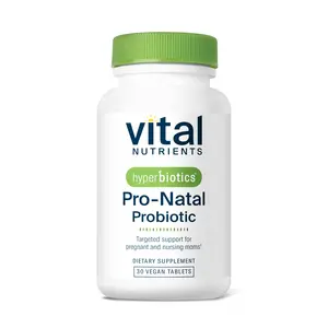 Hyperbiotics Vital Nutrients Pro-Natal Prenatal Probiotics for Women | Support for Occasional Nausea, Bloating, and Gas | Vegan Pregnancy Probiotic for Women | Gluten, Dairy, Soy Free