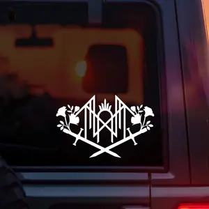 Sleep Token Vinyl Car Decal, Band Logo with Crossed Swords & Floral Motif Inspired by Even In Arcadia, Dark Aesthetic Band Decal for Cars, Laptops & Water Bottles, Perfect for Worship Fans, Alt Girls, Metalheads & Alternative Music Lovers