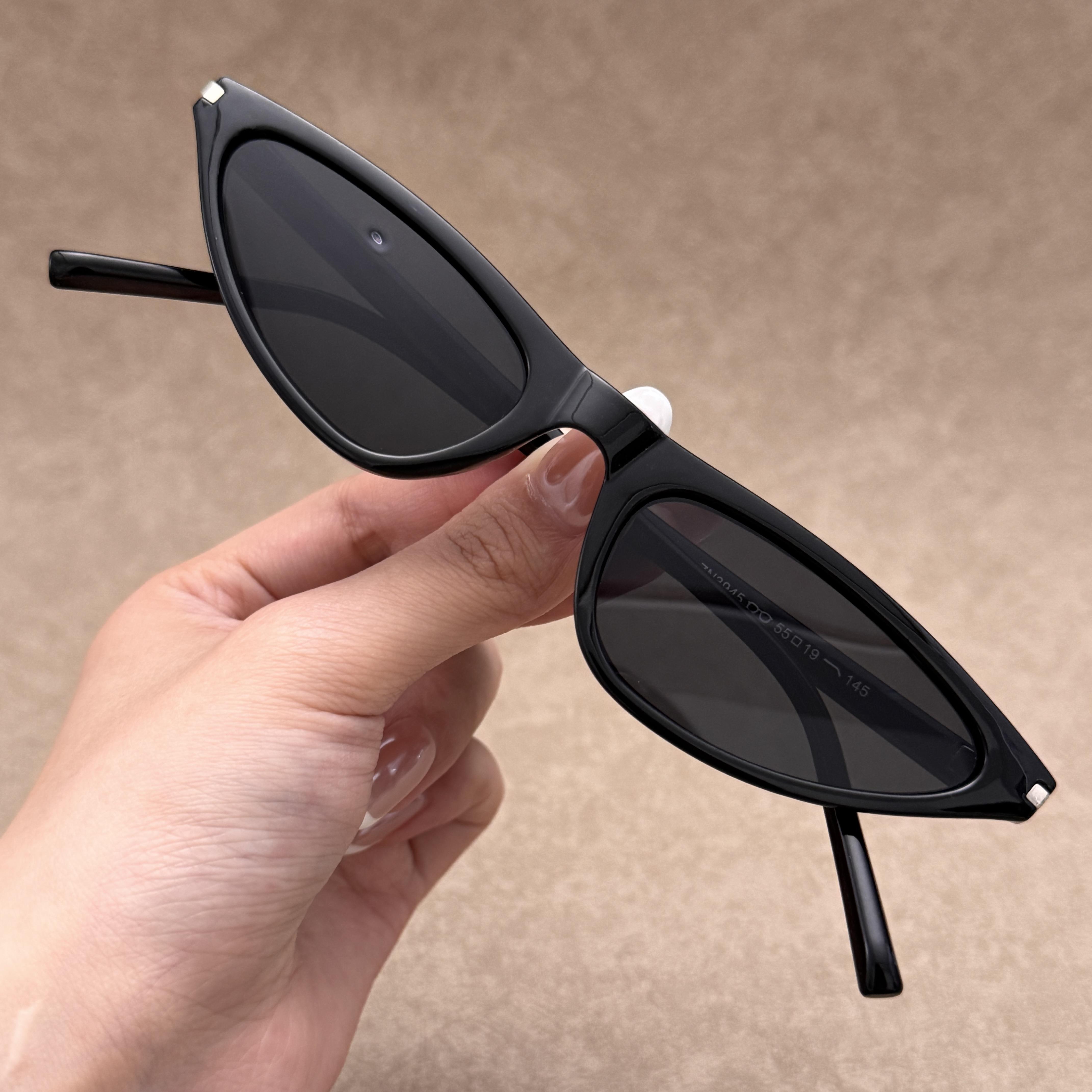Women's Stylish Geometric Cat Eye Sunglasses - Lightweight Burgundy Frame, Dark Lenses, Sleek Modern Eyewear for Casual Outfits