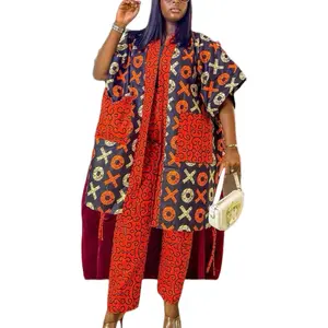 African Ankara Kimono Set, Authentic Cotton Material, Long Clothing Length, Above the Ankle Inseam, Summer Style