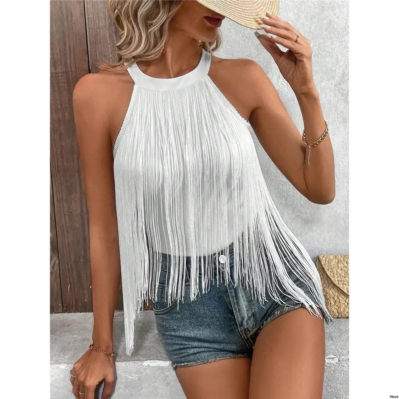 fringe top womens - TikTok Shop