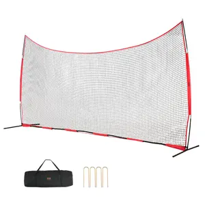 VEVOR 20x10 ft Multi-Sports Barricade Backstop Net, Impact-Proof Barrier Netting, Portable Practice Equipment with Carry Bag & Ground Stake, Protection Screen for Baseball Training