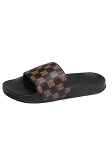 Men's Casual Plain Color Slides, Lightweight Breathable Comfortable Non-slip Slides, Fashionable Slides for Indoor & Outdoor Wear, Boy