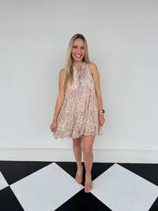 Bella Tie Front Halter Dress