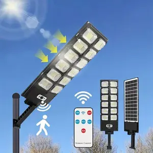 Solar Powered Street Light, Waterproof Motion-Sensor Solar Street Light, Outdoor Lighting for Commercial Area, Parking Lot, Yard, Solar Lights Outdoor, Solar Street Lamp