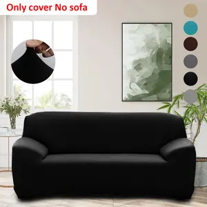 Elastic Milk Silk Sofa Cover, Stretchable One-Piece Design, Fits Single to Four-Seater Sofas, Ideal for Living Room and Bedroom, Elastic Sofa Slipcover