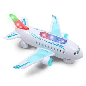 Children's Musical Toy Airplane, Rotating Toy Car with Multi-Directional Movement and Sound & Light Effects - Perfect for Nighttime Play, Ideal for Parties, Family Gatherings, Party Games & Activities, Team Building, Outdoor, Best Christmas Gift