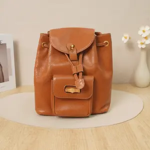 Pre-owned GUCCI Leather Backpacks Backpack DS201259 A124