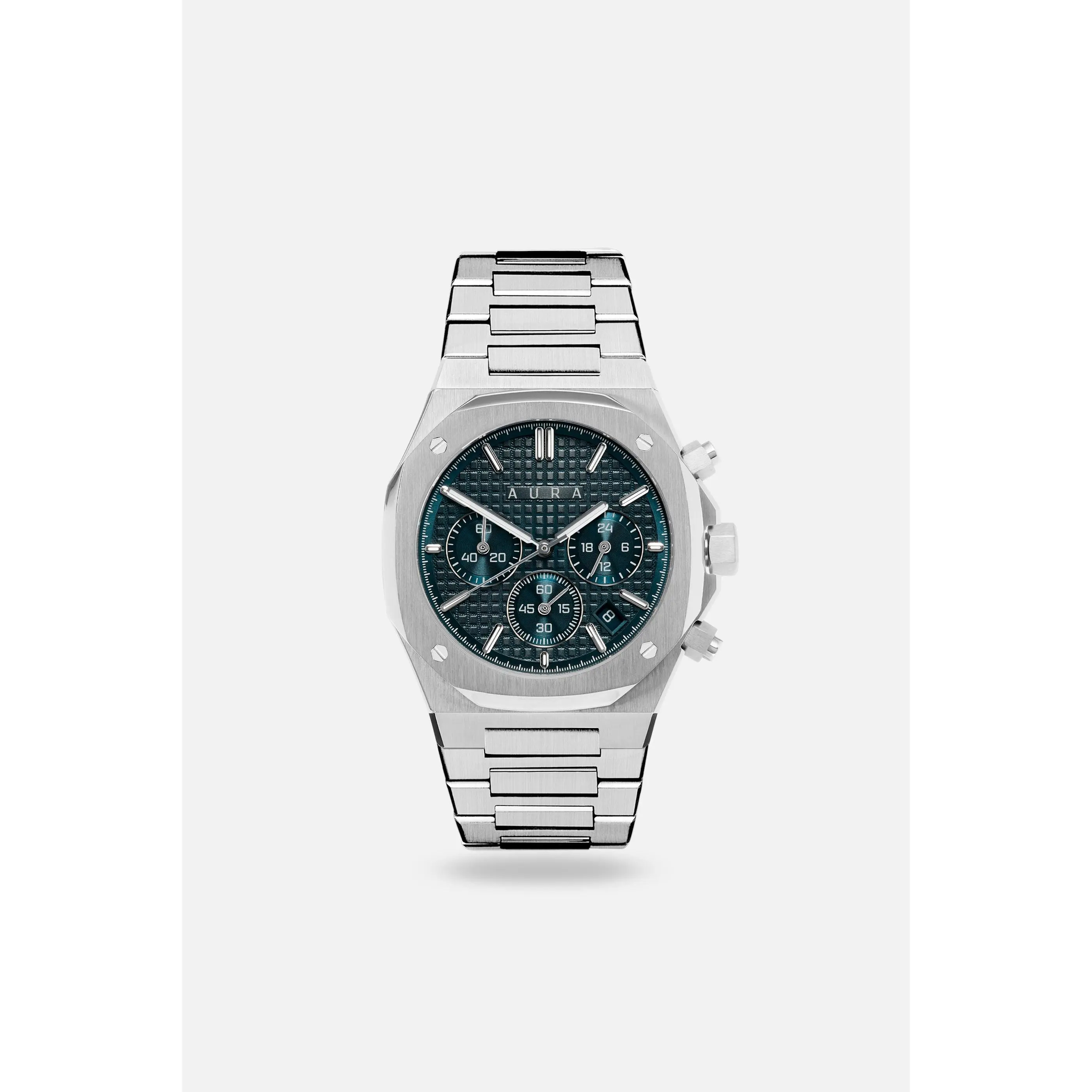Chronograph 001: Steel/Carribean
