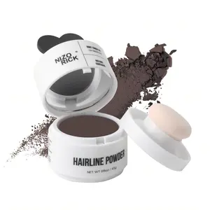 NIZORICK Waterproof Hairline Powder - Magic Root Cover, Hair Shadow Powder, instantly Conceals Thinning Hair, Root Touch Up, Brown and Black Long Lasting 4.5g