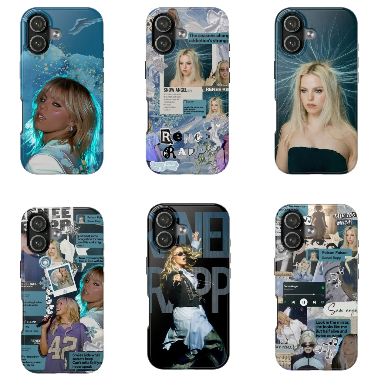 Reneé Rapp Phone Case, Bite Me Tour, Renee Rapp Talk Too Much, Gift for Women Men, Fan Gift, Phone Cover For Iphone 17/16/15/14/13/12/11 Plus Pro Max Mini