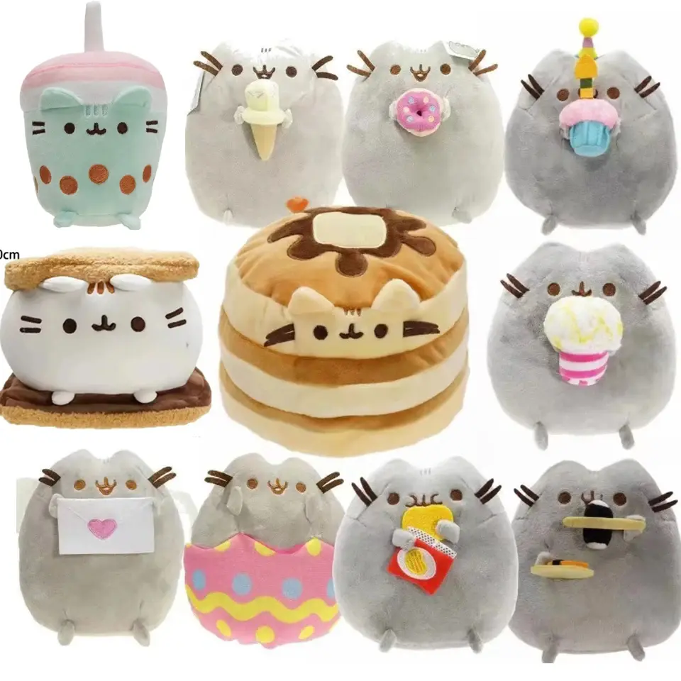 HOT Cute Simulated Cat Doll Anime Cat Soft Home Decor Tabletop Bedroom Decoration Toy Series Accessories Gift