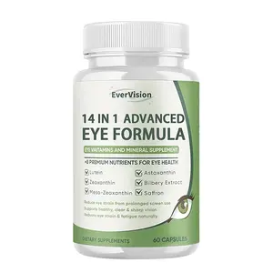 14-in-1 Advanced Eye Formula, Eye Vitamin & Mineral Supplement with Lutein, Zeaxanthin, Zinc & Bilberry Extract, Vision & Eye Health Support, 1 Bottle