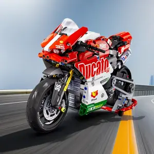 883pcs Motorcycle Building Block Set Collectible Mechanical Desktop Project Model Bike Toy DIY Bricks for Kids & Adults