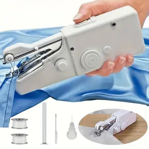 【Black Friday Deal】1pc Handheld Sewing Machine Mini Sewing Machines, Portable Sewing Machine Quick Handheld Stitch Tool For Fabric, Cloth, Clothing (battery Not Included, Self-prepared 4 AAA Batteries)