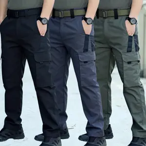 Men's Tactical Cargo Pants with Multi-Pockets, Durable Ripstop Combat Trousers for Hiking, Hunting, and Construction, Military Style Work Pants with Reinforced Knees, Adjustable Waist Utility Pants
