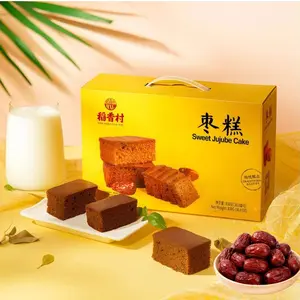 1.87 lbs Dao Xiang Cun Traditional Chinese Jujube Honey Cake - Authentic Red Dates Sponge Dessert, 30 oz  Snack Natural Sweet