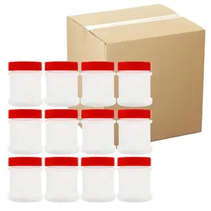Mini Plastic Spice Jars w/Sifters (Case of 864, Red Lids)