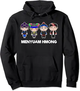 Hmong Miao Proud Traditional Girl Woman Boy Man Hmoob Pullover Hoodie - Akosuaano Shop 44B0B8T68RC7