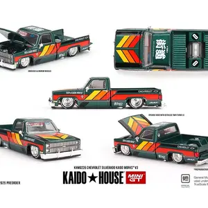 Kaido House x Mini GT 1:64 Chevrolet Silverado KAIDO WORKS V3 -Dark Green