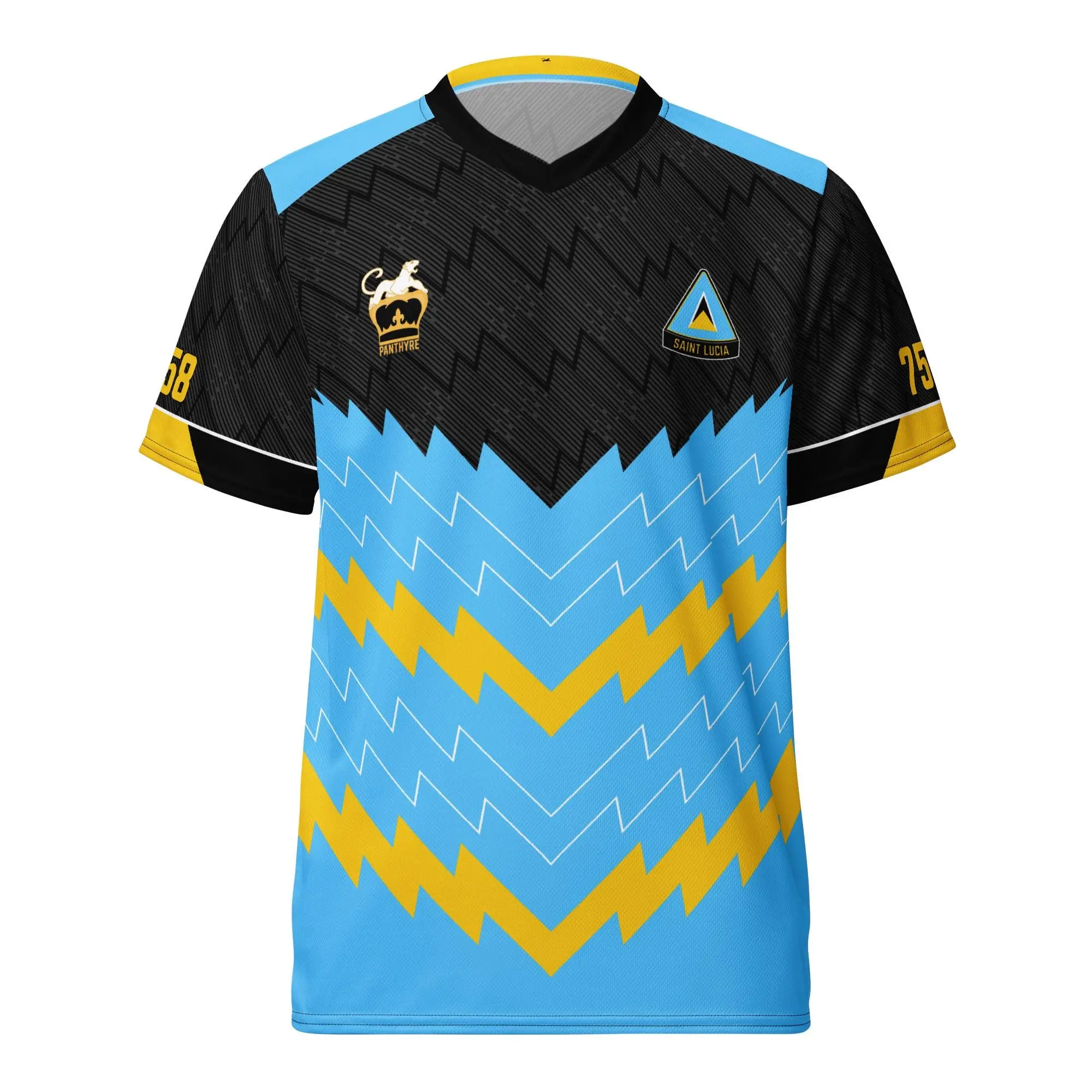 Saint Lucia  Soccer Jersey - St. Lucian Pride Football Shirt, Proud Caribbean Soccer Tee, Saint Lucia Pitons Vacation Outfit, Gift for Lucian Fans