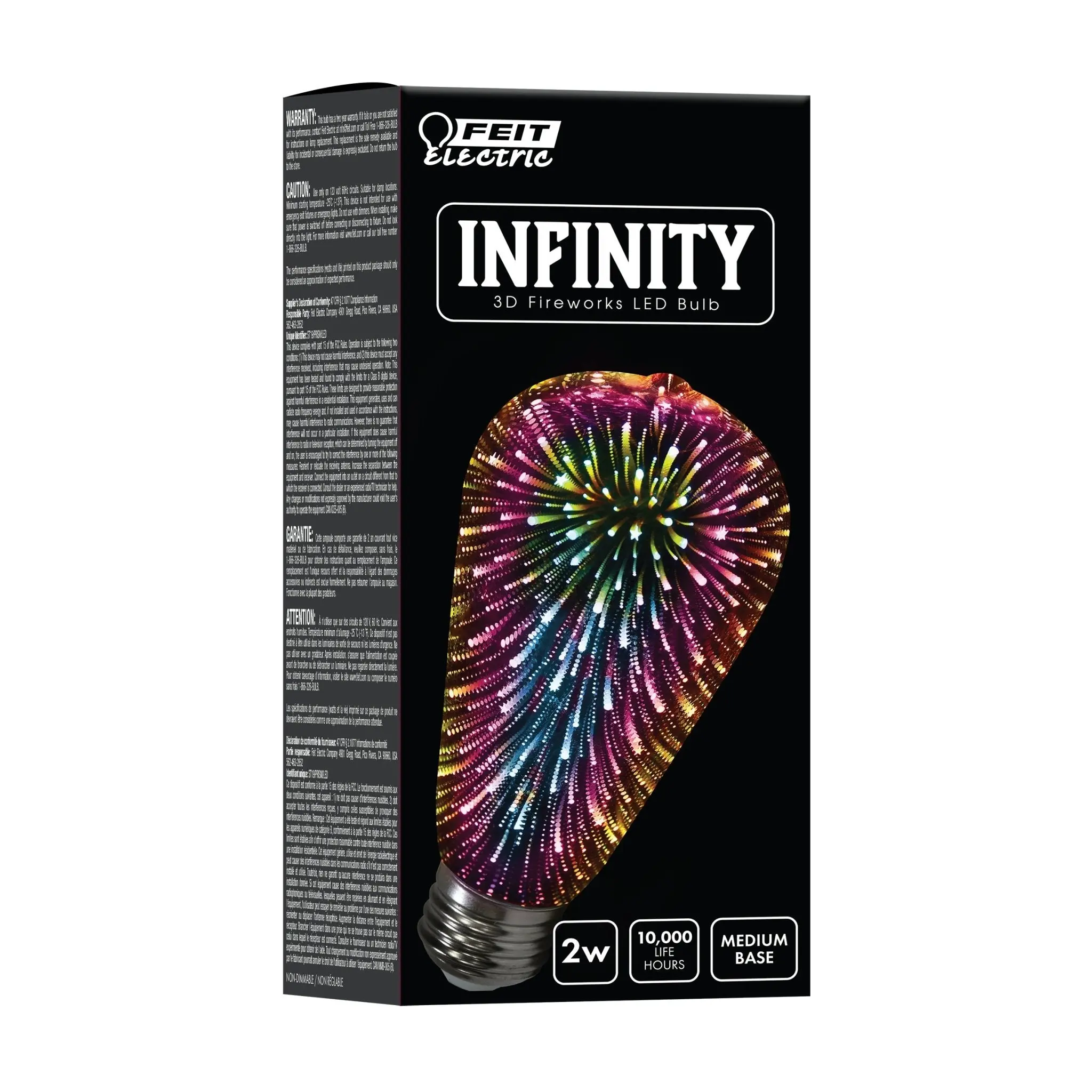 Feit Electric Infinity 3D Fireworks Effect LED ST19 Lightbulb