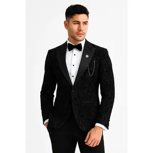 Floral Sparkle Black Prom Blazer
