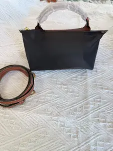 Nylon Le Pliage Style Mini Tote Bag, Designer Inspired Top Handle Cosmetic Pouch, Foldable Water Resistant Makeup Bag for Travel & Daily