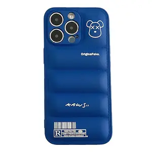 Best Seller puffer Violent Bear Down Jacket iPhone Case for 11/12/13/14/15 Pro