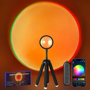 Sunset Lamp Projector for Cozy Corner, RGB Projection, LED Lights, Portable Desk Projector, Night Lights, Photography Party