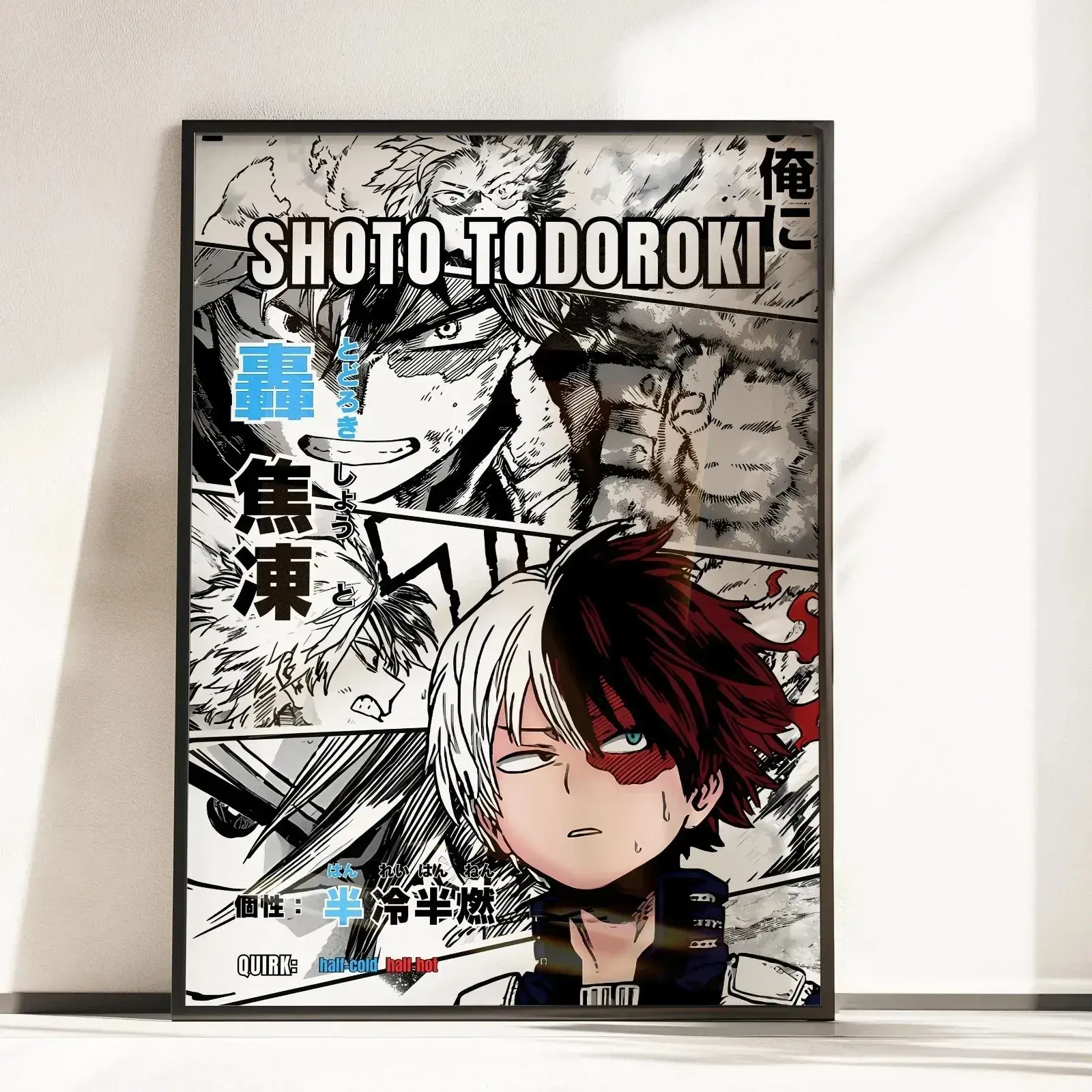 Shoto Todoroki Poster My Hero Academia Anime Wall Art Decor Print All Sizes