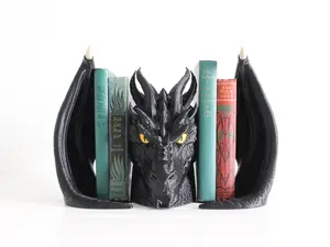 Dragon Bookshelf Decor - Dragon Bookend with Wings