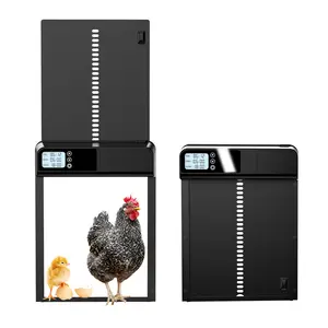 Automatic Chicken Coop Door  Smart Timer – Battery Powered & Operated Safe Anti-Pinch Aluminum Coop Door for Chickens, Ducks, Outdoor Weatherproof (-5°F to 140°F) Backyard&Farm Essential