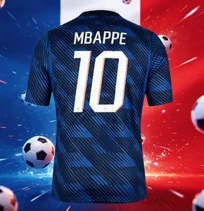 2026 Home And Away 10# Mbappé Dembele Short And Long Sleeve Soccer Jersey Fans Version Breathable