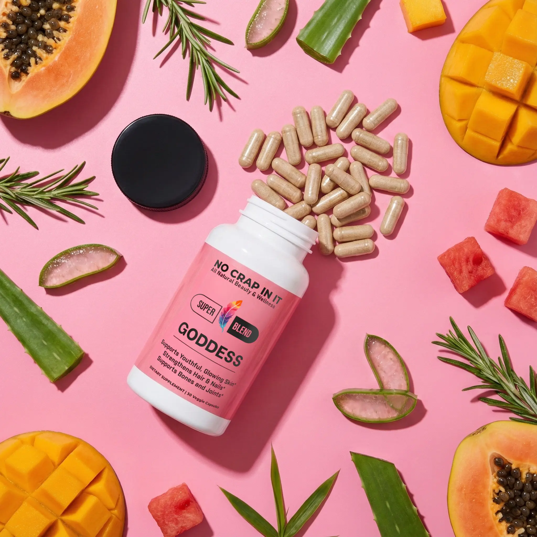 Goddess Super Vitamins I Glow from the Inside-Out I 30-Day Supply I Dietary Supplement Goddess Super Vitamins I Glow from the Inside-Out I 30-Day Supply I Dietary Supplement