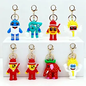 Anime STEAL A BRAINROT Blue 67 sahur Keychain Cute No. 67 Keychain Pendant Game Surrounding Blue No. 67 Toys Birthday Gifts New