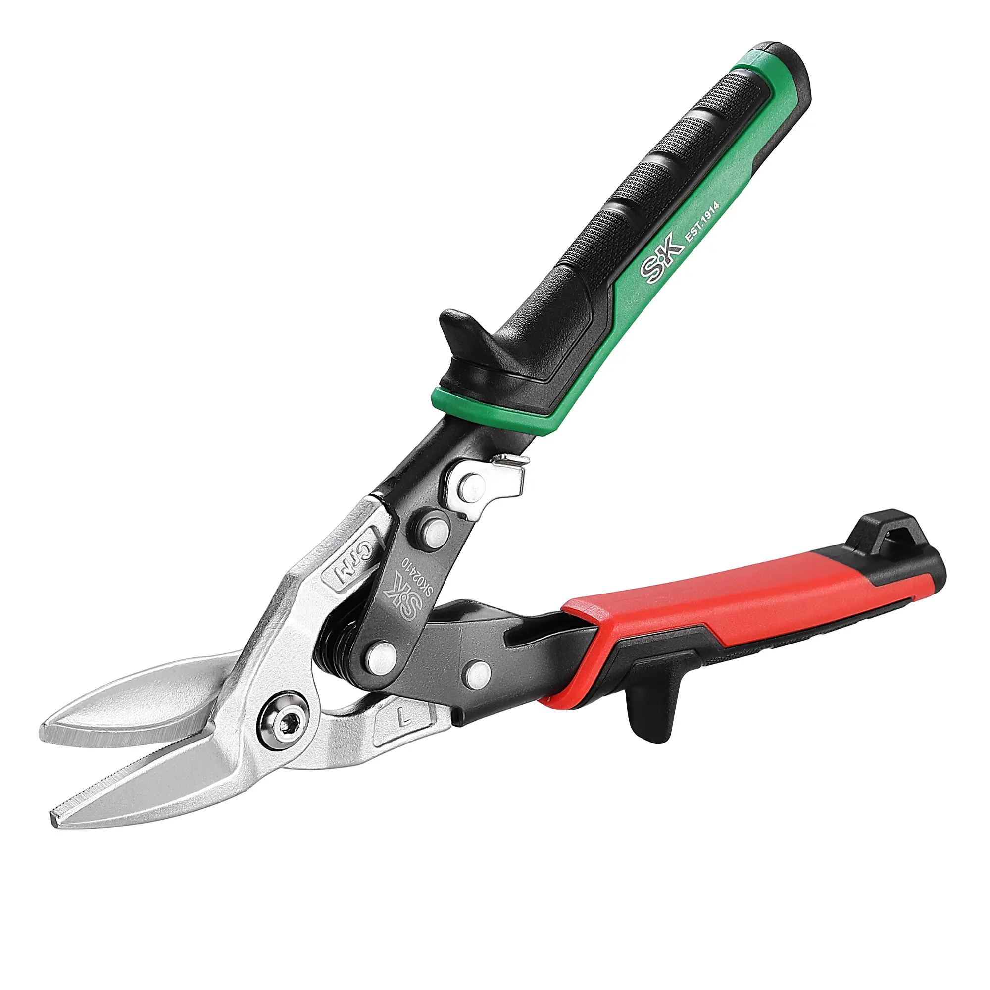 #toolupgrade SK Aviation Tin Snips, Cr-Mo Steel Blade, Anti-slip Handle and Safety Latch, for Cutting Sheet Metal