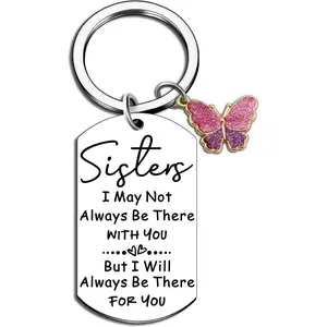 Sister Gifts from Sisters Funny Birthday Gift for Sister Adults Unique Women Birthday Gifts Ideas for Big Little Soul Sisters Christmas Gift for Girls Best Womens Key Chains Cute Stocking Stuffers