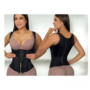 DIVA Armor Pro High-Compression Shaping Vest with 11 Internal Support Rods, Three Levels of Hook-and-Eye Closure, and Reinforced Zipper for Comfort - Shapewear, Womenswear, Tops Basic Chic Elegant Minimalist