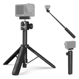 NEEWER TP57 Selfie Stick Tripod For Action Camera, Compatible with DJI Osmo Action/360/Nano, 21.3" Desk Stand with Quick Release, Magnetic Mount Adapter & Ball Head for Video Recording, Live Steaming