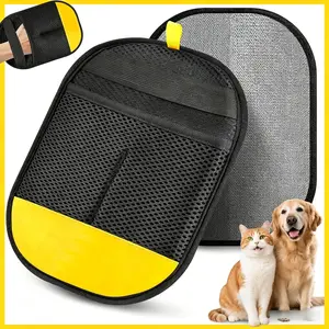 PET Hair Remover Electrostatic Gloves Two-Way Brush Sticky Hair Remover for Cat & Dog Grooming Cleaning Tool