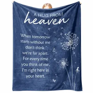 Memorial Sympathy Gifts for Loss of Loved One, Soft Flannel Memorial Blanket, Bereavement Gift Idea, Grief Condolences Sorry for Your Loss for Mom Dad Grandma Grandpa Sister - 50 x 60 inches