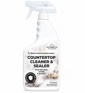 NOYATECH Countertop Cleaner & Sealer – 32 oz | Cleans & Protects Granite, Marble, Quartz & More | USDA Bio-Based, Streak-Free, Non-Toxic, Food-Safe | Germ-Free