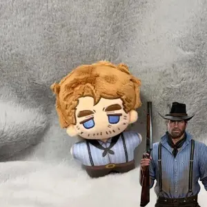 Game Red Dead Redemption 2 Arthur Morgan Cosplay Keychain Plush Cartoon Cute Cotton Doll Backpack Pendant Accessories