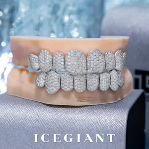 Custom Fully Iced Honeycomb Rimless Setting Grillz