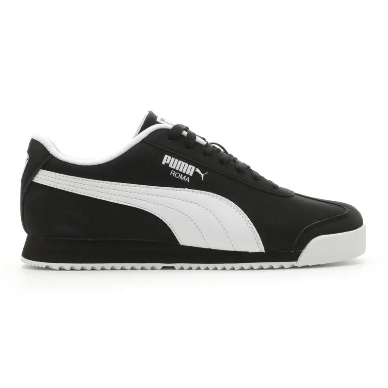 Puma Roma 24 Reversed 40067102 Mens Black Leather Lifestyle Sneakers Shoes